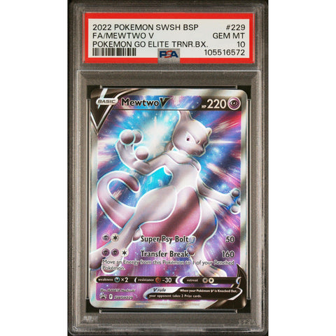 2022 POKEMON GO PROMO MEWTWO V SWSH229 PSA 10