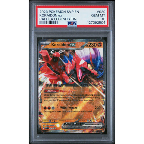 2023 POKEMON PROMO KORAIDON PALDEA LEGENDS TIN SVP029 PSA 10