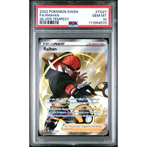 2022 POKEMON SILVER TEMPEST RAIHAN TG27/TG30 PSA 10
