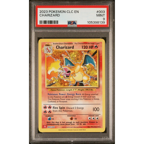2023 POKEMON CLASSIC COLLECTION CHARIZARD HOLO 003/034 PSA 9