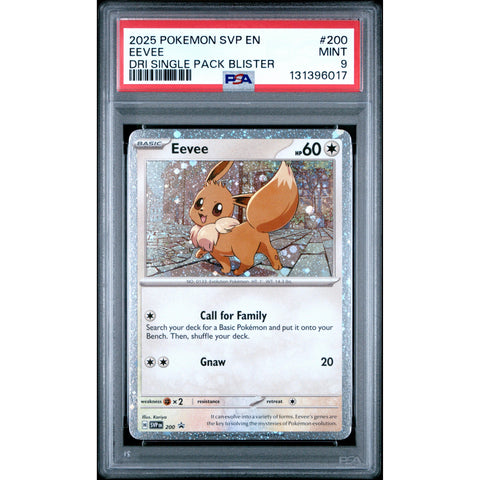2025 POKEMON PROMO EEVEE DESTINED RIVALS SINGLE PACK BLISTER SVP200 PSA 9