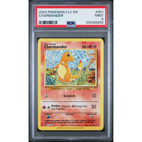 2023 POKEMON CLASSIC COLLECTION CHARMANDER 001/034 PSA 9