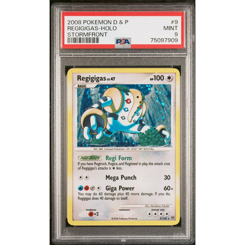 2008 POKEMON STORMFRONT REGIGIGAS COSMOS HOLO 9/100 PSA 9