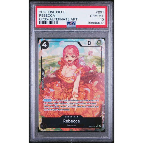 2023 ONE PIECE OP05 REBECCA ALT ART OP05-091 PSA 10