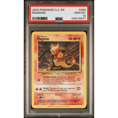 2023 POKEMON CLASSIC COLLECTION MAGMAR 006/034 PSA 10