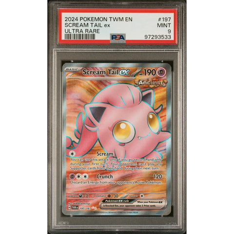 2024 POKEMON TWILIGHT MASQUERADE SCREAM TAIL 197/167 PSA 9
