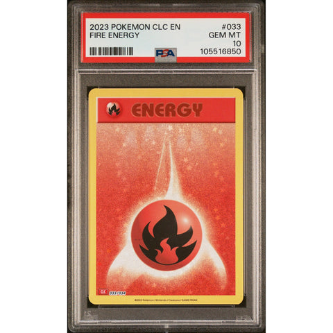 2023 POKEMON CLASSIC COLLECTION FIRE ENERGY 033/034 PSA 10