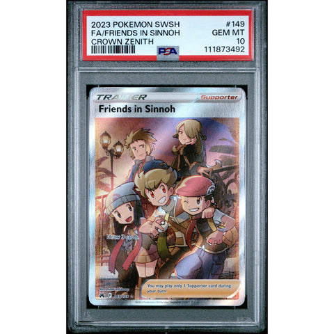 2023 POKEMON CROWN ZENITH FRIENDS IN SINNOH FULL ART 149/159 PSA 10
