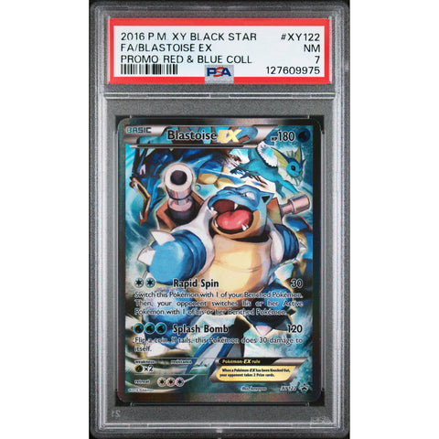 2016 POKEMON PROMO BLASTOISE RED & BLUE COLLECTION XY122 PSA 7