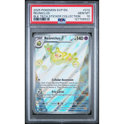 2025 POKEMON PROMO REUNICLUS TECH STICKER COLLECTION SVP212 PSA 10