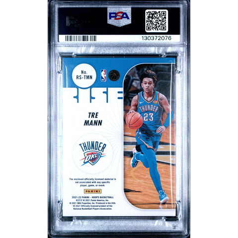 2021 PANINI PANINI NBA HOOPS RISE N SHINE MEMORABILIA TRE MANN RSTMN PSA 8