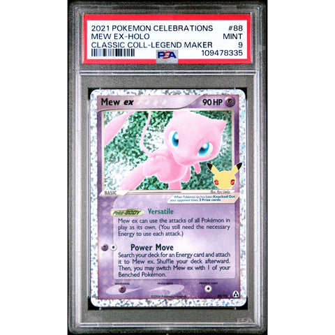 2021 POKEMON CELEBRATIONS CLASSIC COLLECTION MEW EX 88/92 PSA 9