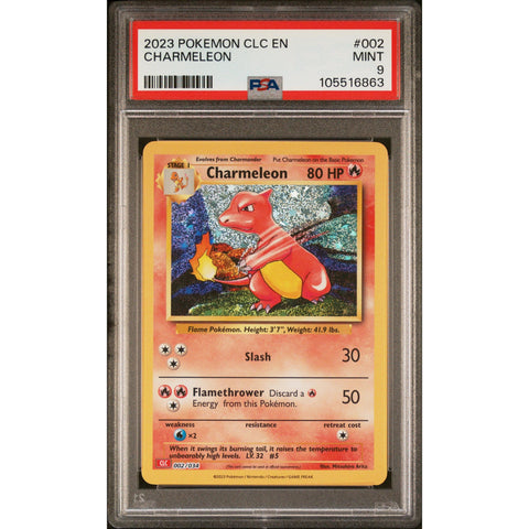 2023 POKEMON CLASSIC COLLECTION CHARMELEON 002/034 PSA 9