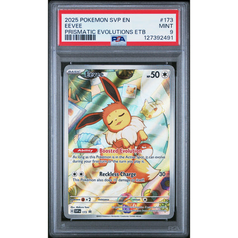 2025 POKEMON PROMO EEVEE PRISMATIC EVOLUTIONS ELITE TRAINER BOX SVP173 PSA 9