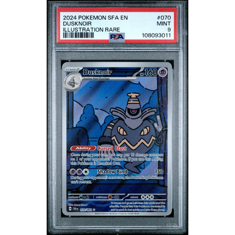 2024 POKEMON SHROUDED FABLE DUSKNOIR IR 070/064 PSA 9