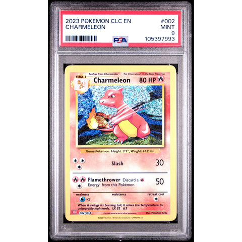 2023 POKEMON CLASSIC COLLECTION CHARMELEON 002/034 PSA 9