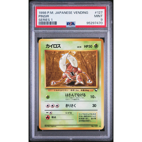 1998 POKEMON JPN VENDING SERIES 1 PINSIR 127 PSA 9