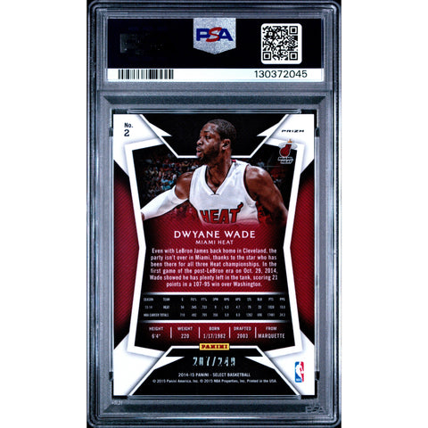 2014 PANINI PANINI SELECT DWYANE WADE BLUE PRIZM 2 PSA 10