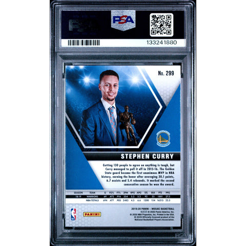 2019 PANINI PANINI MOSAIC STEPHEN CURRY 299 PSA 10
