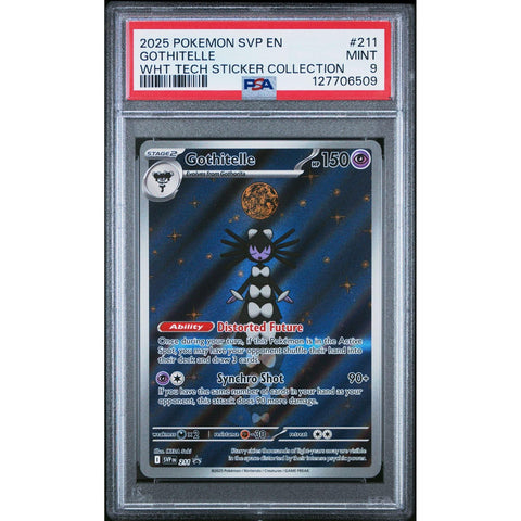 2025 POKEMON PROMO GOTHITELLE TECH STICKER COLLECTION SVP211 PSA 9