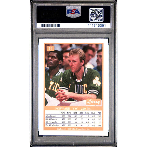 1990 UNKNOWN SKYBOX LARRY BIRD 14 PSA 9