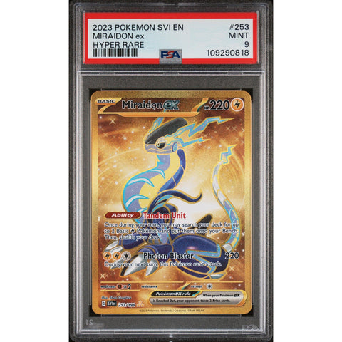 2023 POKEMON SCARLET & VIOLET MIRAIDON EX HYPER RARE 253/198 PSA 9