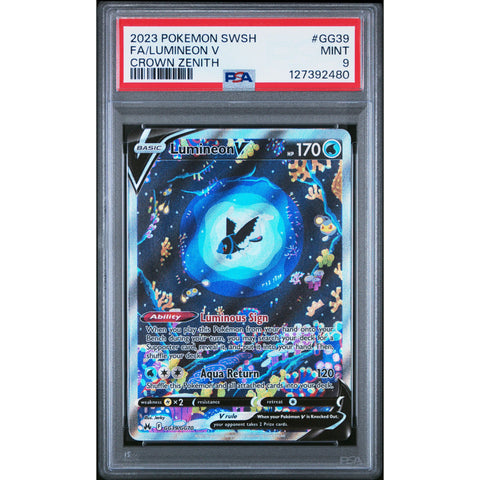 2023 POKEMON CROWN ZENITH LUMINEON GG39/GG70 PSA 9