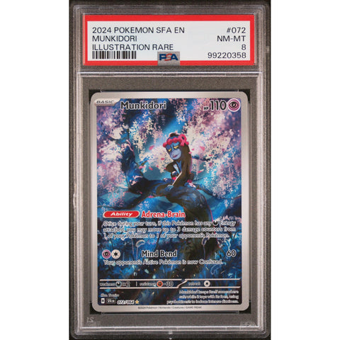 2024 POKEMON SHROUDED FABLE MUNKIDORI 072/064 PSA 8