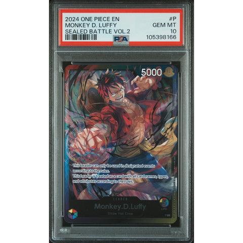 2024 ONE PIECE SEALED BATTLE VOLUME 2 MONKEY D.LUFFY P PSA 10