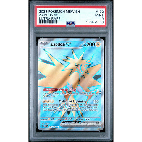 2023 POKEMON 151 ZAPDOS 192/165 PSA 9