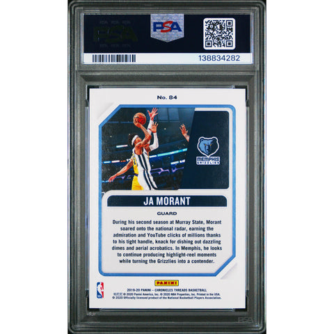 2019 PANINI PANINI CHRONICLES JA MORANT RED 84 PSA 9