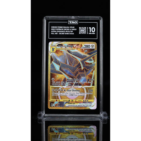 2022 POKEMON ASTRAL RADIANCE DIALGA VSTAR SECRET GOLD 210/189 TAG 10