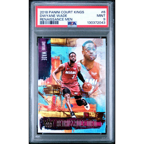 2018 PANINI PANINI COURT KINGS RENAISSANCE MEN DWYANE WADE 6 PSA 9