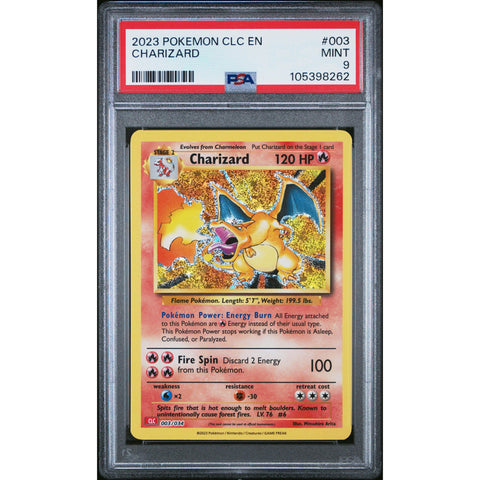 2023 POKEMON CLASSIC COLLECTION CHARIZARD 003/034 PSA 9