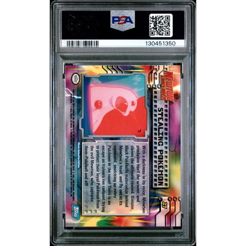 1999 POKEMON TOPPS THE MOVIE EDITION STEALING POKEMON 027 PSA 8