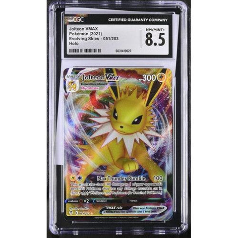 2021 POKEMON EVOLVING SKIES JOLTEON VMAX 051/203 CGC 8.5
