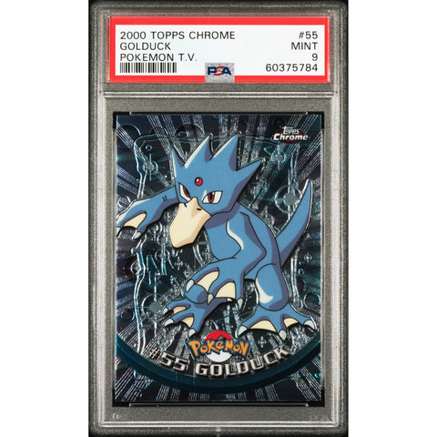 2000 POKEMON TOPPS CHROME GOLDUCK 55 PSA 9