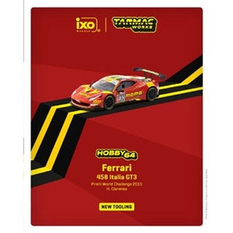 Tarmac Works - 1:64 Ferrari 458 Italia GT3 - Pirelli World Challenge 2015 - H. Cisneros