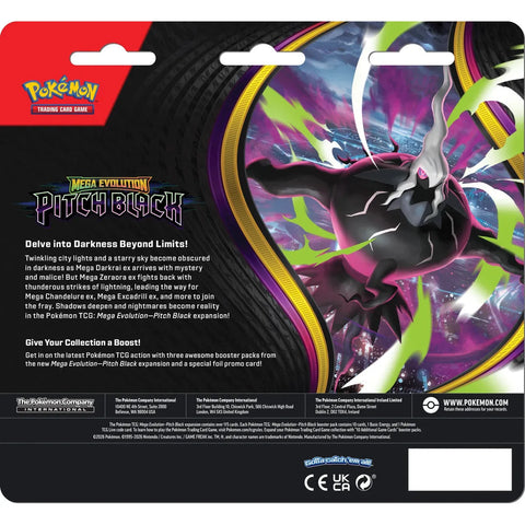 Pokemon TCG: Mega Evolution Pitch Black - Three Pack Blister