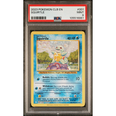 2023 POKEMON CLASSIC COLLECTION SQUIRTLE 001/034 PSA 9