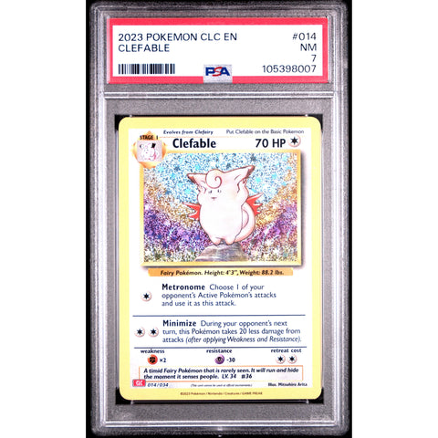 2023 POKEMON CLASSIC COLLECTION CLEFABLE 014/034 PSA 7