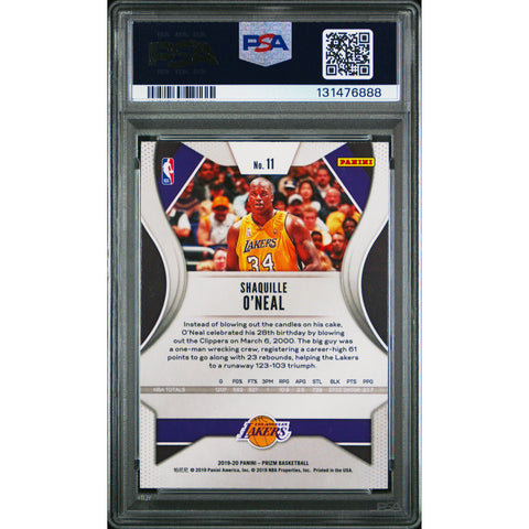 2019 PANINI PANINI PRIZM SHAQUILLE O'NEAL 11 PSA 9