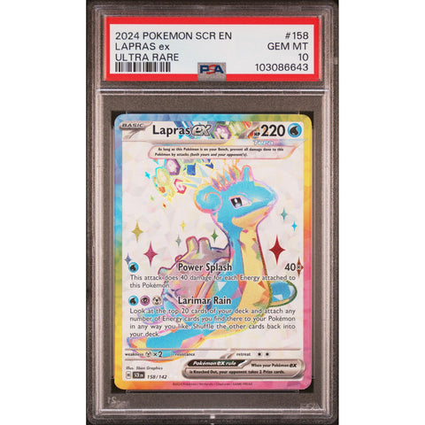 2024 POKEMON STELLAR CROWN LAPRAS EX 158/142 PSA 10