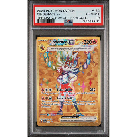 2024 POKEMON SCARLET VIOLET PROMO CINDERACE EX ULTRA PREMIUM COLLECTION SVP163 PSA 10