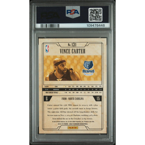 2014 PANINI GOLD STANDARD VINCE CARTER 131 PSA 9