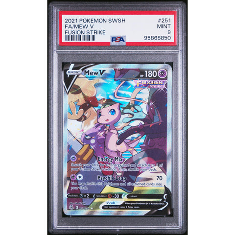 2021 POKEMON FUSION STRIKE MEW V ALTERNATE ART 251/264 PSA 9