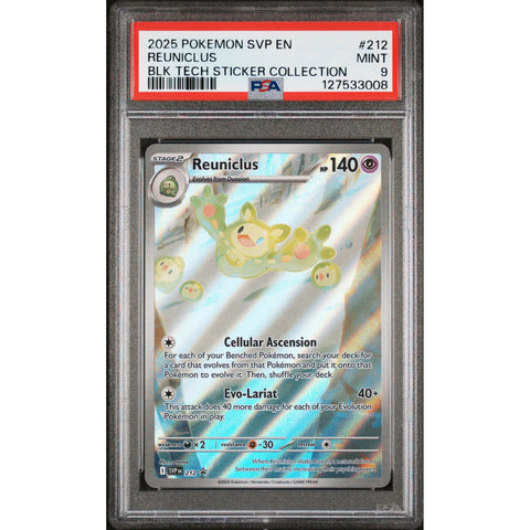 2025 POKEMON PROMO REUNICLUS TECH STICKER COLLECTION SVP212 PSA 9