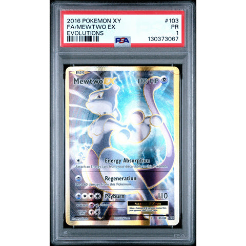 2016 POKEMON EVOLUTIONS MEWTWO 103/108 PSA 1