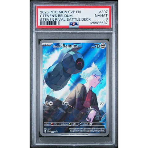2025 POKEMON BLACK STAR PROMO STEVEN'S BELDUM STEVEN SVP207 PSA 8