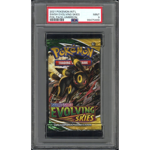 2021 POKEMON EVOLVING SKIES BOOSTER PACK PACK UMBREON PSA 9